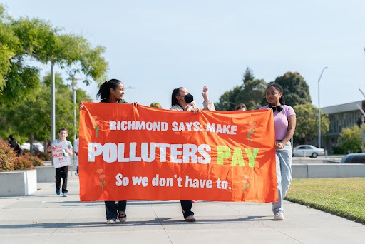 A Make Polluters Pay campaign action in Richmond.